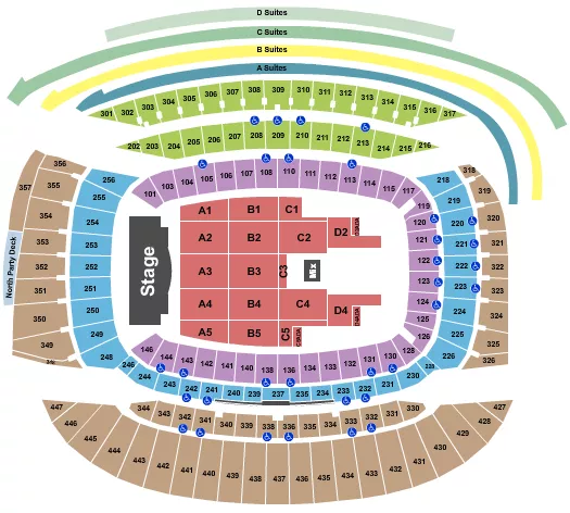 seating chart for Soldier Field - Bruno Mars - eventticketscenter.com