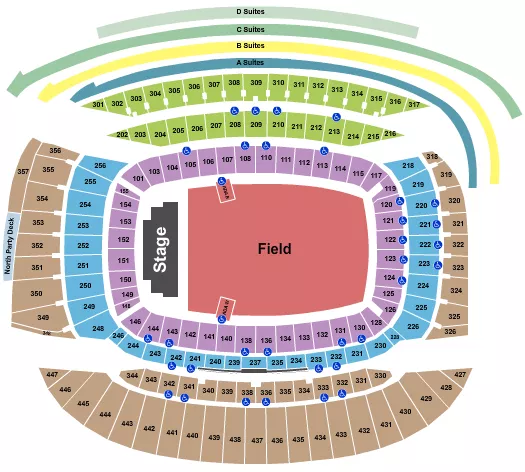 seating chart for Soldier Field - Endstage GA - eventticketscenter.com