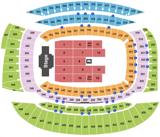 seating chart for Soldier Field - Billy Joel - eventticketscenter.com