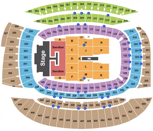 seating chart for Soldier Field - Kenny Chesney 1 - eventticketscenter.com