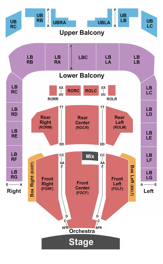 seating chart for Soldiers & Sailors Memorial Auditorium - Endstage 5 - eventticketscenter.com