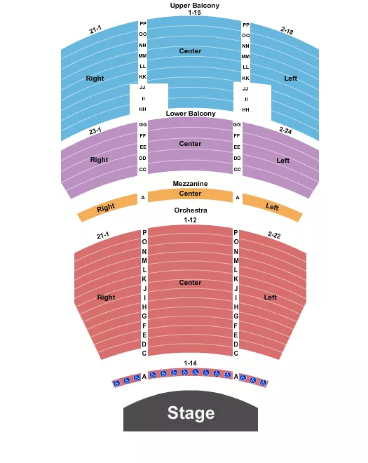 seating chart for Somerville Theatre - Endstage 3 - eventticketscenter.com