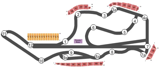 seating chart for Sonoma Raceway - Nascar - eventticketscenter.com