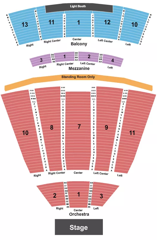 seating chart for Meridian Hall - Endstage 2 - eventticketscenter.com