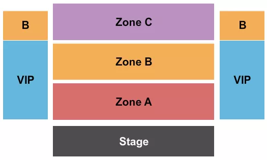 Candlelight Seating Chart at Sony Hall. The chart shows the main floor/stage with seating options surrounding it, which are color coded