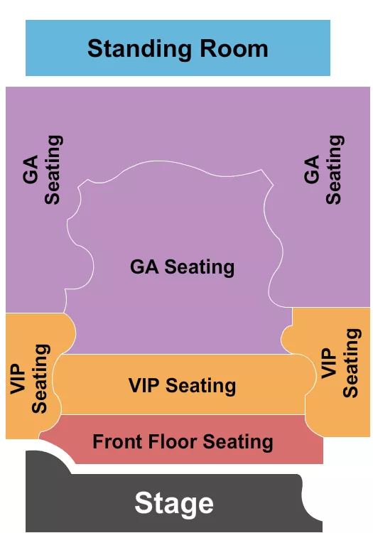 seating chart for Sony Hall - Front Row/VIP/GA/SRO - eventticketscenter.com