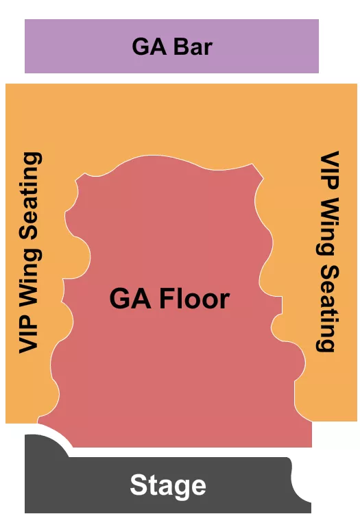 seating chart for Sony Hall - GA Floor/VIP Wing/GA Bar - eventticketscenter.com