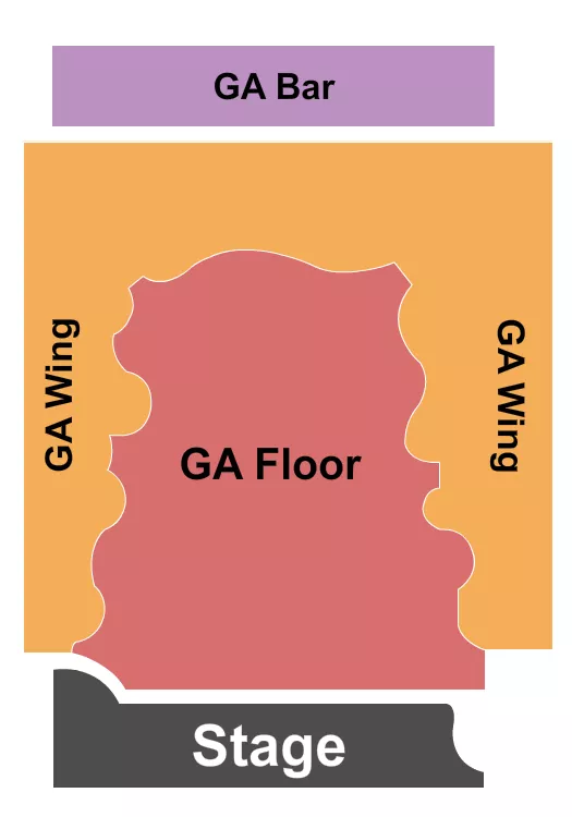 seating chart for Sony Hall - GA Flr/GA Wing/Bar - eventticketscenter.com