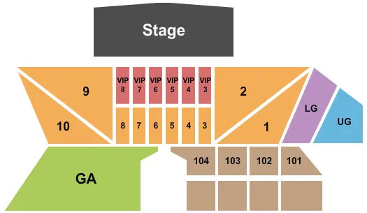 seating chart for Soo Pass Ranch - WE Fest - eventticketscenter.com