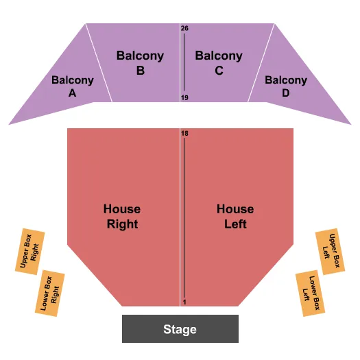 seating chart for Sorg Opera House - End Stage - eventticketscenter.com