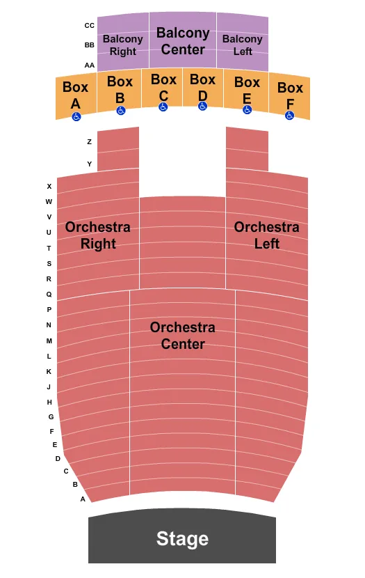 seating chart for Sottile Theater - Endstage - eventticketscenter.com