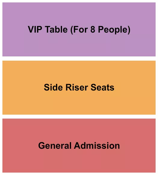 seating chart for Soul Kitchen - GA/VIP tbl/Side Riser - eventticketscenter.com