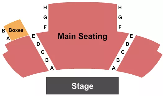 seating chart for Wilson Auditorium at South Bend Civic Theatre - Endstage - eventticketscenter.com