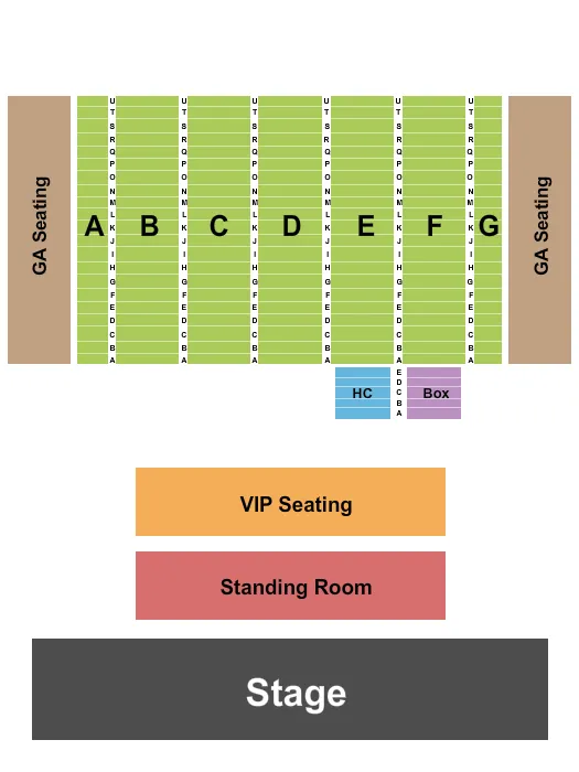 seating chart for South Dakota State Fairgrounds - Endstage - GA Sides - eventticketscenter.com