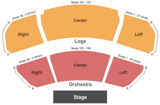 seating chart for South Milwaukee Performing Arts Center - End Stage - eventticketscenter.com