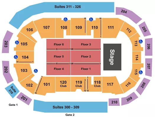 seating chart for South Okanagan Events Centre - Endstage RSV - eventticketscenter.com
