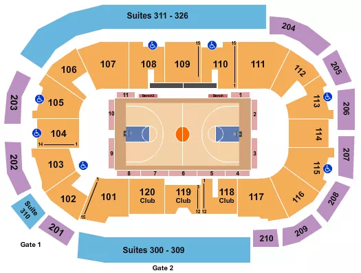 seating chart for South Okanagan Events Centre - Harlem Globetrotter - eventticketscenter.com