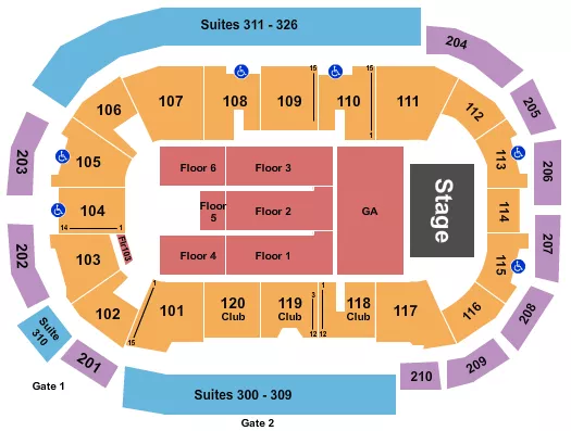 seating chart for South Okanagan Events Centre - Koe Wetzel - eventticketscenter.com