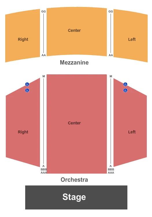 seating chart for South Orange Performing Arts Center - End Stage - eventticketscenter.com