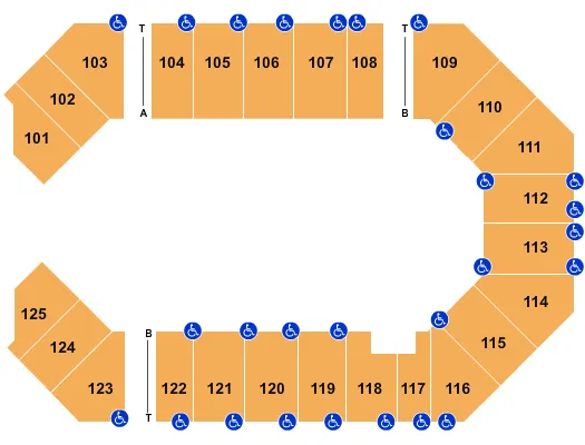 seating chart for The Corbin Arena - KY - Open Floor - eventticketscenter.com