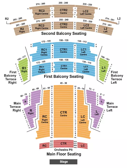 seating chart for Southern Alberta Jubilee Auditorium - Endstage - eventticketscenter.com