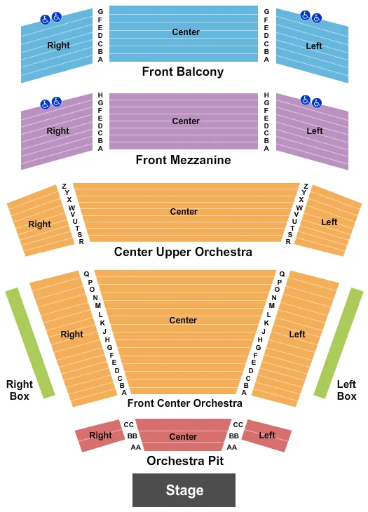seating chart for Southern Kentucky Performing Arts Center - Endstage 2 - eventticketscenter.com