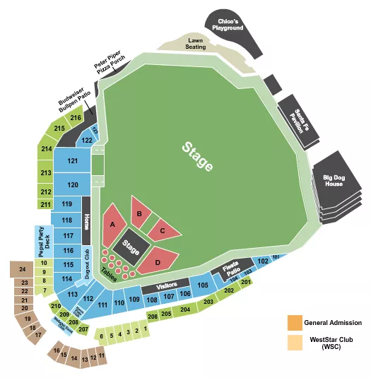 seating chart for Southwest University Park - Boxing - eventticketscenter.com