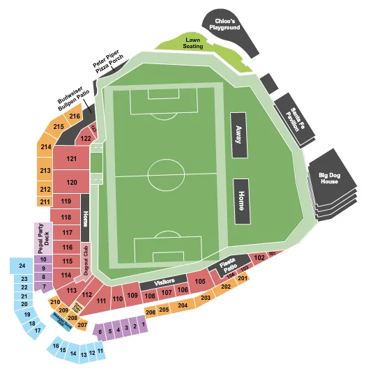seating chart for Southwest University Park - Soccer - eventticketscenter.com