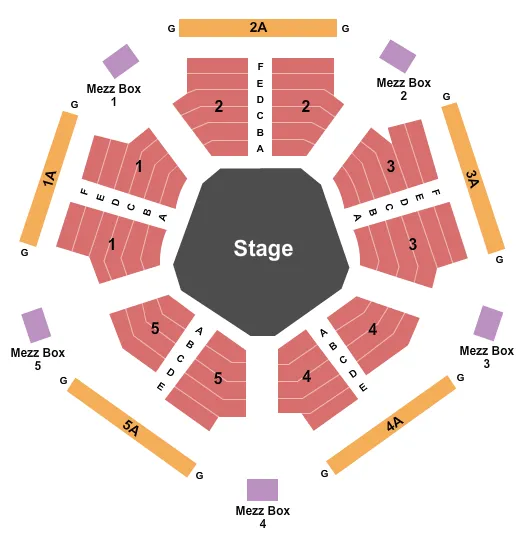 seating chart for Dorota & Kevin Kilstrom Theatre - Center Stage - eventticketscenter.com