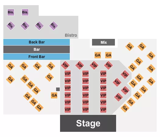 seating chart for Spaghettini - Endstage VIP - eventticketscenter.com