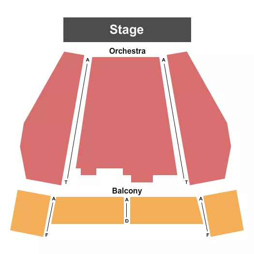 seating chart for Spatz Theatre - End Stage - eventticketscenter.com