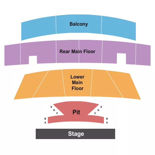 seating chart for Speaker Jo Ann Davidson Theatre - Endstage Pit/Balcony - eventticketscenter.com
