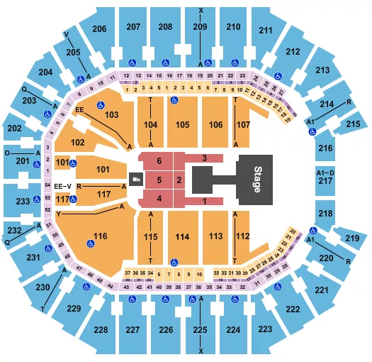 seating chart for Spectrum Center - Aespa - eventticketscenter.com