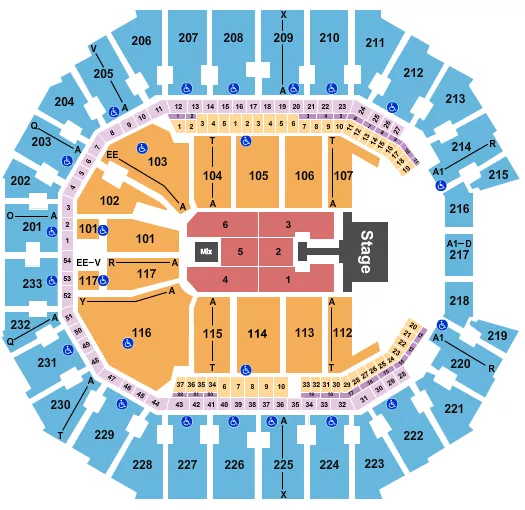 seating chart for Spectrum Center - Banda MS - eventticketscenter.com