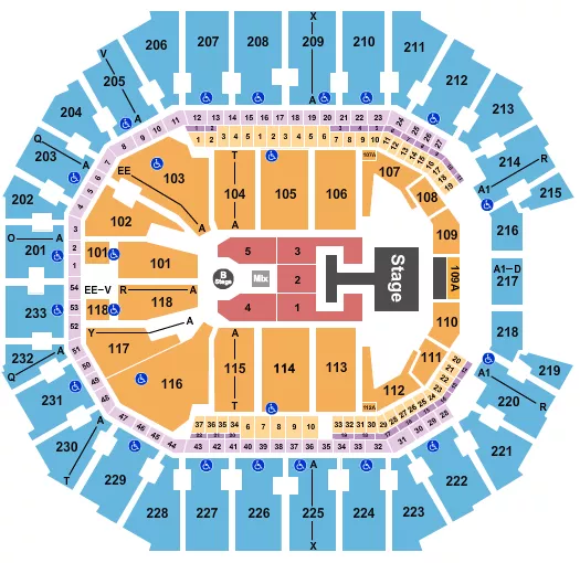 seating chart for Spectrum Center - Disney Descendants - eventticketscenter.com