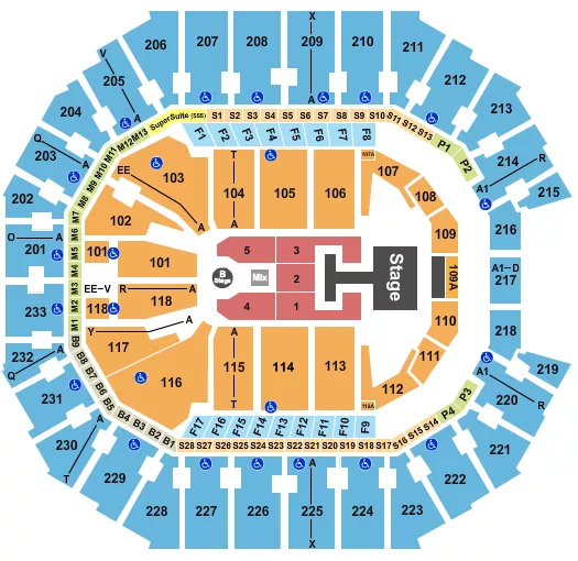 seating chart for Spectrum Center - Disney Descendants - eventticketscenter.com