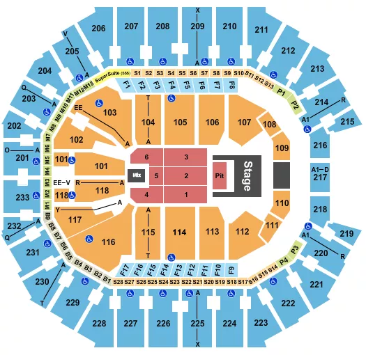 seating chart for Spectrum Center - Doja Cat - eventticketscenter.com
