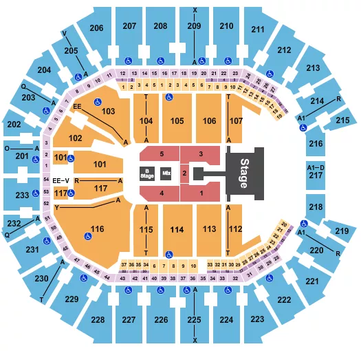 seating chart for Spectrum Center - Enrique Iglesias - eventticketscenter.com