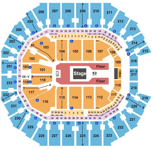 seating chart for Spectrum Center - Forrest Frank - eventticketscenter.com