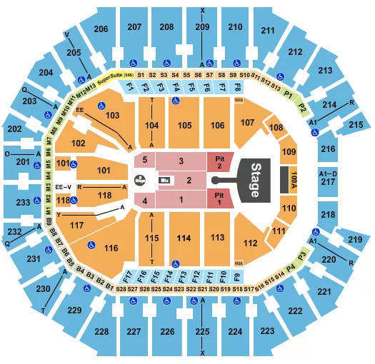 seating chart for Spectrum Center - Greta Van Fleet - eventticketscenter.com