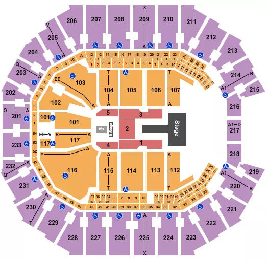 seating chart for Spectrum Center - J Balvin 1 - eventticketscenter.com