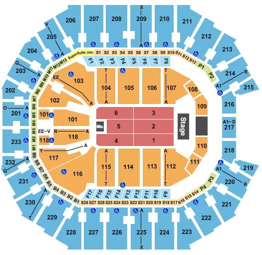 seating chart for Spectrum Center - Jeff Dunham - eventticketscenter.com