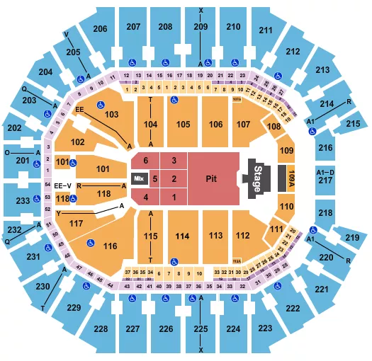 seating chart for Spectrum Center - Joji - eventticketscenter.com