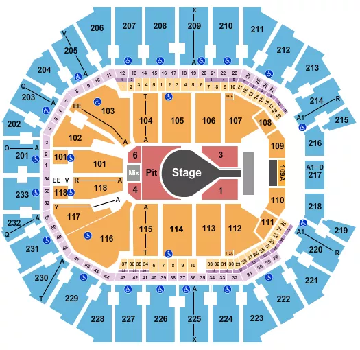 seating chart for Spectrum Center - Kacey Musgraves - eventticketscenter.com