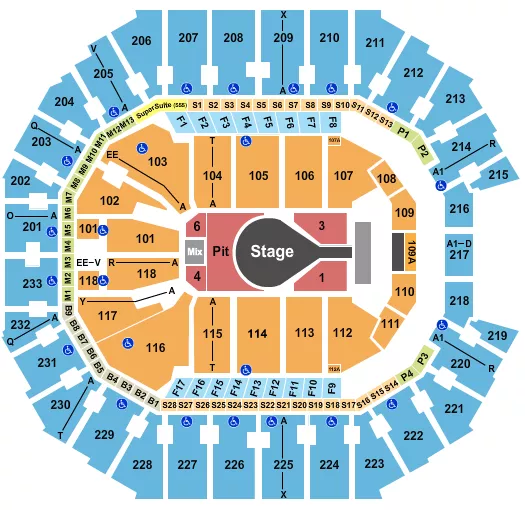 seating chart for Spectrum Center - Kacey Musgraves - eventticketscenter.com