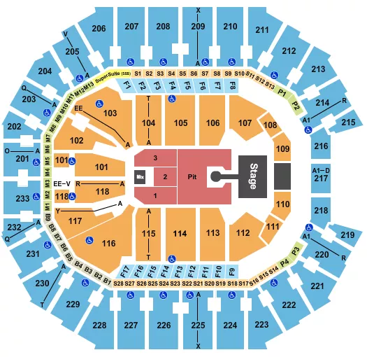 seating chart for Spectrum Center - Louis Tomlinson - eventticketscenter.com