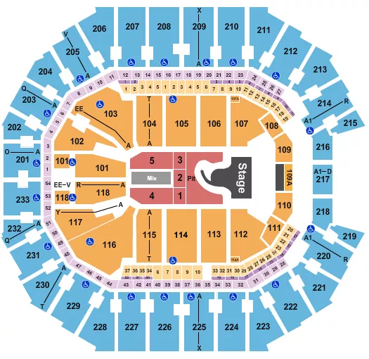 seating chart for Spectrum Center - Megan Moroney - eventticketscenter.com