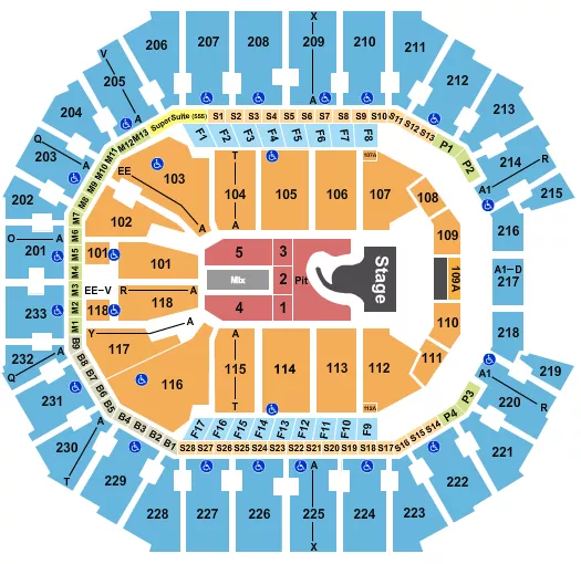 seating chart for Spectrum Center - Megan Moroney - eventticketscenter.com