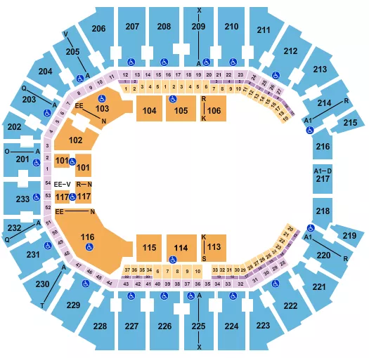 seating chart for Spectrum Center - Monstar Jam - eventticketscenter.com