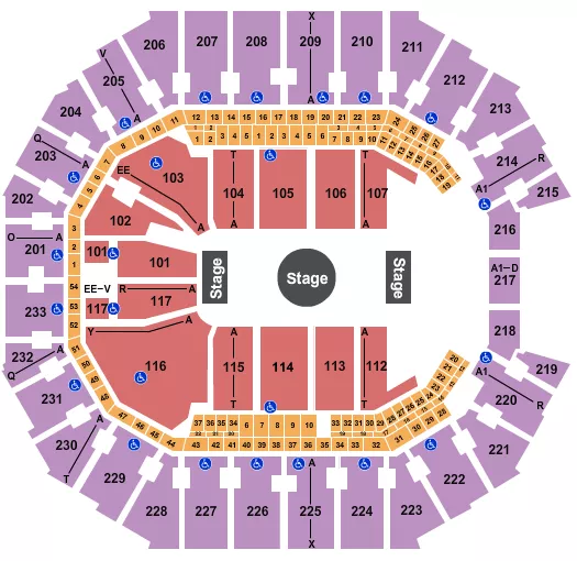 seating chart for Spectrum Center - Ringling Bros Circus - eventticketscenter.com